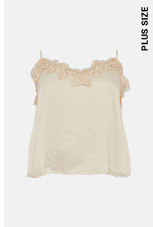plus size satin lace cami