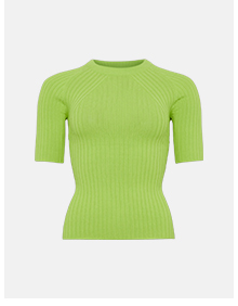 twist back ribbed knit top