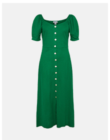 pique sweetheart neck midi dress