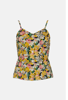 floral button through cami 