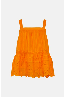 lace broderie wide strap vest top