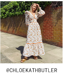 trailing floral binding detail midi dress
