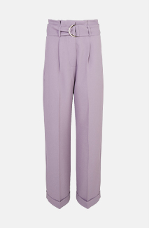 paperbag d ring belted wide leg trouser