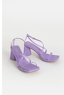 cross over strappy block heel