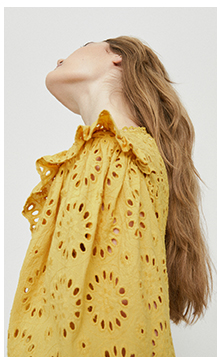 broderie frill front lace insert top
