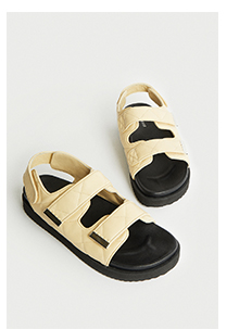 real leather padded sandal