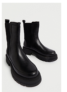 real leather chunky gusset chelsea boot