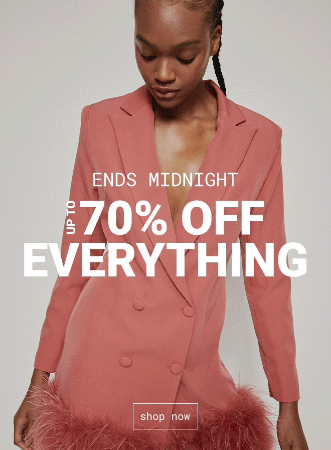 Up to 70% off everything - Shop Now >>