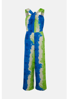 Tie Dye Recycled Print Halter Neck Jumpsuit