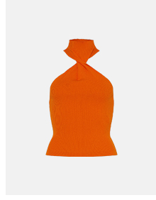 Twist Neck Rib Top