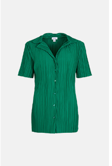 Plisse Short Sleeve Revere Shirt