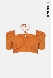 Plus Size Voile Strappy Cut Out Ruched Top