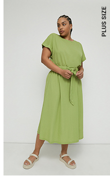 plus size pique midi dress