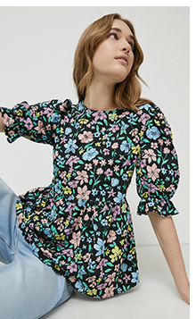 seersucker print top
