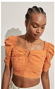 voile strappy cut out ruched top