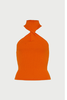 twist neck rib top