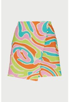 printed mini skort