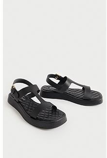 real leather t bar chunky sandal