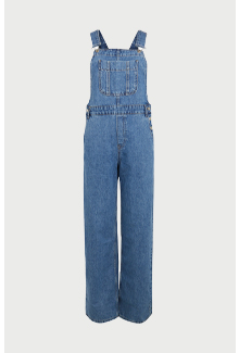 denim relaxed wide leg dungarees