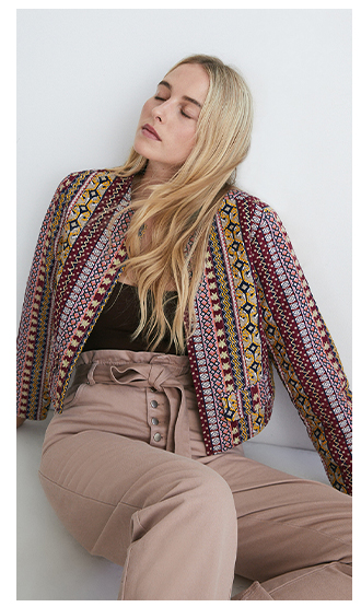 collarless pocket detail jacket