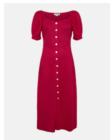 pique sweetheart neck midi dress