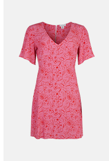 v neck flippy mini dress