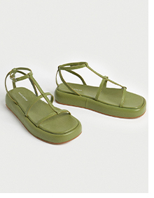 real leather t bar strappy flatform sandal