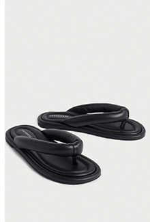 real leather padded toe thong sandal