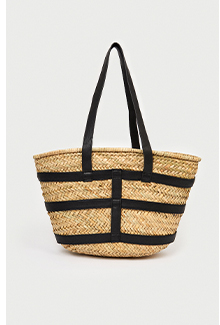 large straw basket bag