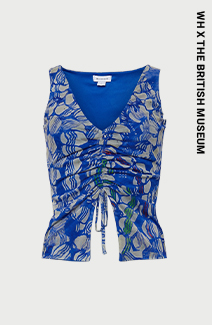 wh x the british museum the charles rennie mackintosh collection ruched front mesh top