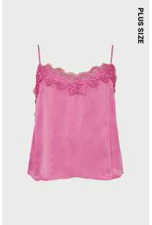 plus size satin lace cami