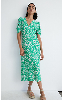 midi tea dress in floral