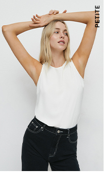 petite sleeveless top