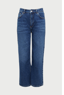 54s Denim Authentic Wide Leg Cropped Jean