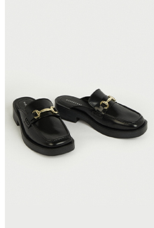 Premium Real Leather Open Back Slip On Loafer