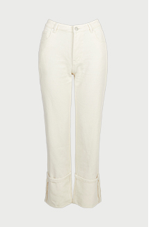 80s Turn Up Hem Straight Leg Jeans