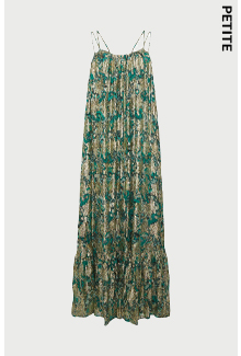 petite sparkle floral strappy maxi dress