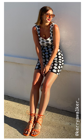 Sequin Spot Patched Mini Dress