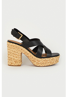 Espadrille Buckle Detail Platform