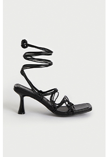 Strappy Wrap Around Low Heel Sandal