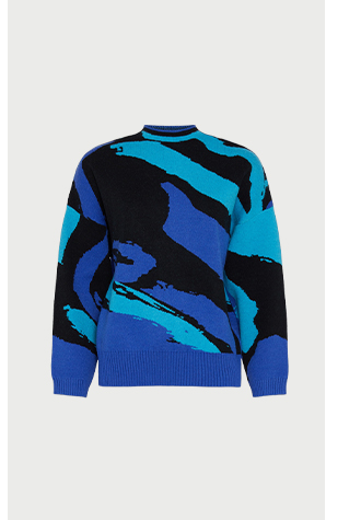 Abstract Pattern Knit Jumper