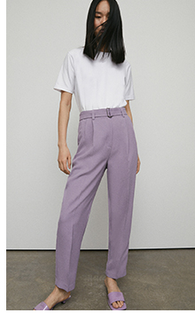 Belted Peg Trousers