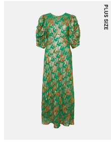 Plus Size WH x The British Museum: The Charles Rennie Mackintosh Collection Sparkle Floral Maxi Dress
