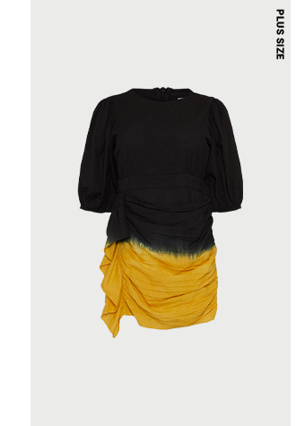 plus size tie dye ruched skirt mini dress