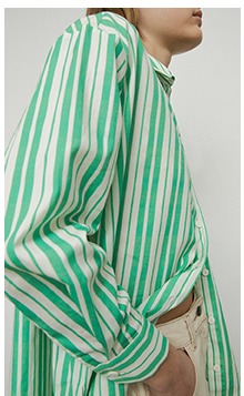 organic cotton oversize pocket splice shirt