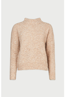 boucle funnel slouchy knit jumper
