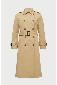raglan sleeve belted trench