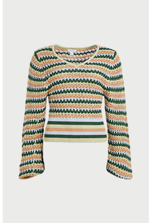 wave stitch knit jumper