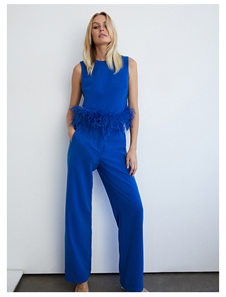 clean slim straight trousers