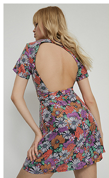sequin floral mini belted shift dress